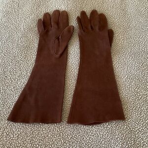 Elegant Brown Long Gloves